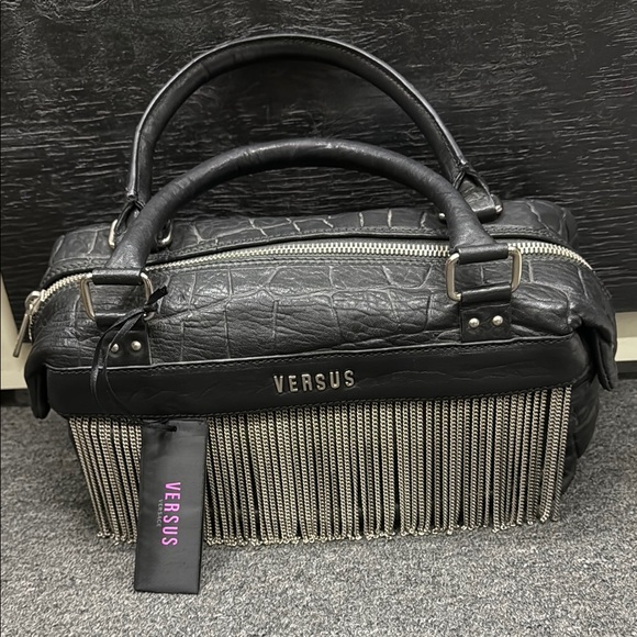Versus By Versace Handbags - Versus Versace Black Fringe Handbag